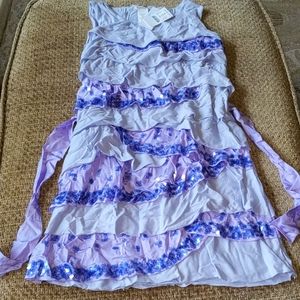 New Crewcuts Lavender Tiered Sleeveless Dress